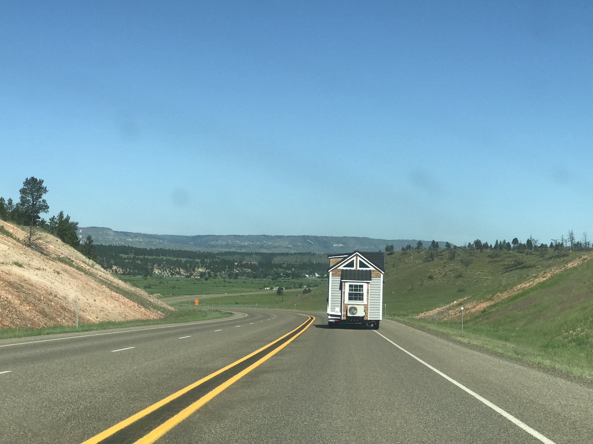 Driving through Montana with our Tiny House