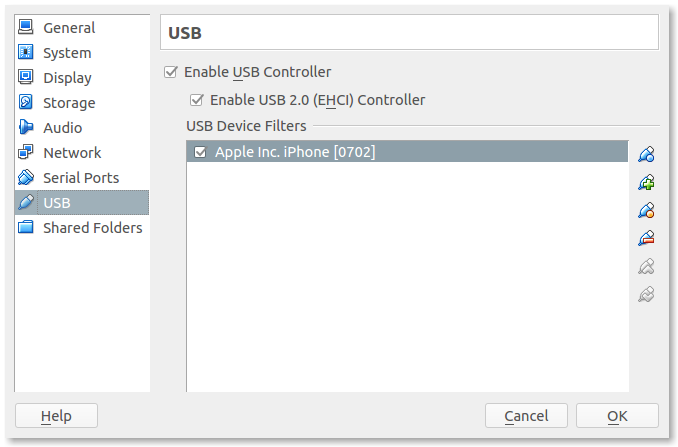 Add iPhone USB Filter